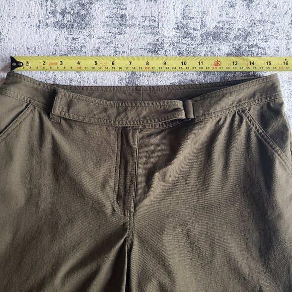 MEC Olive Army Green Wide Leg Outdoor Performance Pants w Drawstring Ankle - Picture 2 of 15